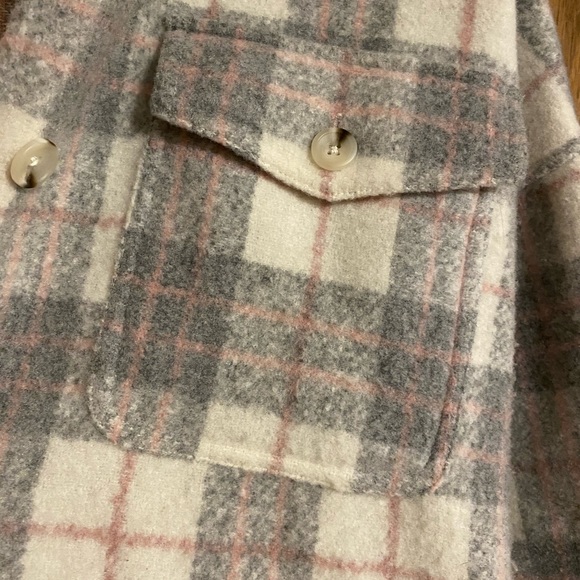 Anthropologie IF BY SEA full length plaid coat size small - Picture 3 of 3